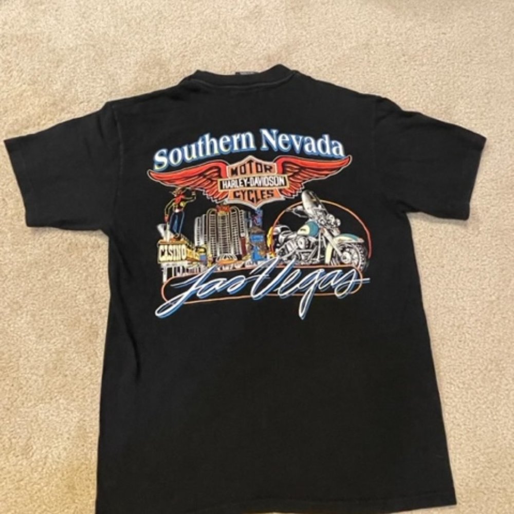 Vintage Harley Davidson T-Shirt Las Vegas Southern Nevada Size Medium Men's